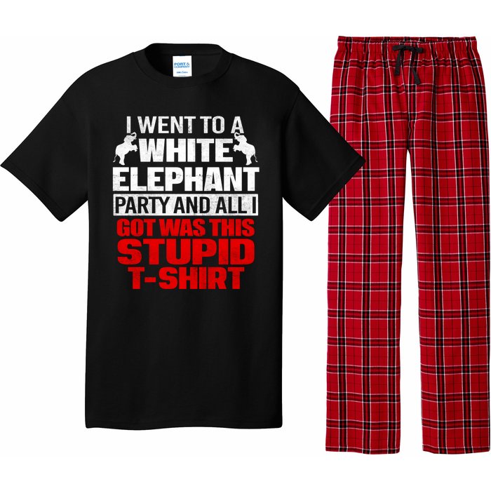 Funny I Went To A White Elephant Christmas Xmas Pajama Set