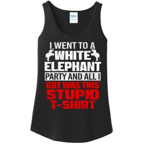 Funny I Went To A White Elephant Christmas Xmas Ladies Essential Tank