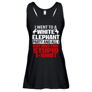 Funny I Went To A White Elephant Christmas Xmas Ladies Essential Flowy Tank