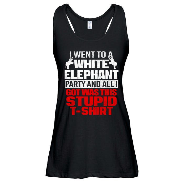 Funny I Went To A White Elephant Christmas Xmas Ladies Essential Flowy Tank