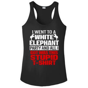 Funny I Went To A White Elephant Christmas Xmas Ladies PosiCharge Competitor Racerback Tank