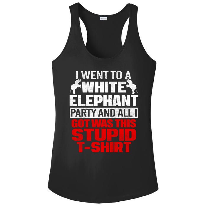 Funny I Went To A White Elephant Christmas Xmas Ladies PosiCharge Competitor Racerback Tank