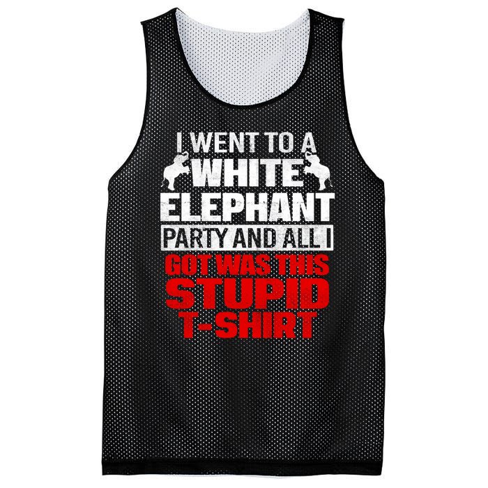 Funny I Went To A White Elephant Christmas Xmas Mesh Reversible Basketball Jersey Tank