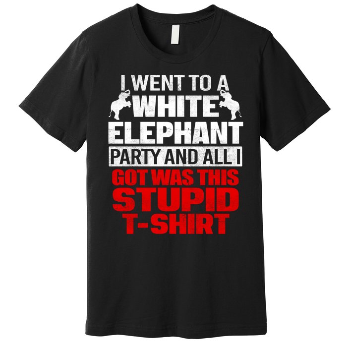 Funny I Went To A White Elephant Christmas Xmas Premium T-Shirt