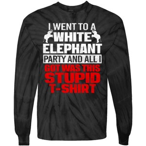 Funny I Went To A White Elephant Christmas Xmas Tie-Dye Long Sleeve Shirt