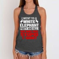 Funny I Went To A White Elephant Christmas Xmas Women's Knotted Racerback Tank