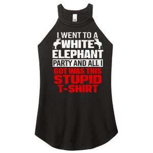 Funny I Went To A White Elephant Christmas Xmas Women's Perfect Tri Rocker Tank