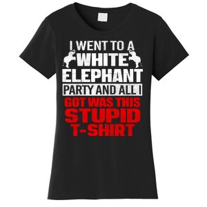 Funny I Went To A White Elephant Christmas Xmas Women's T-Shirt