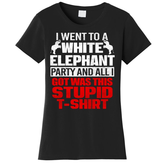 Funny I Went To A White Elephant Christmas Xmas Women's T-Shirt