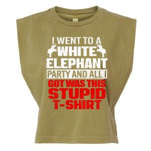 Funny I Went To A White Elephant Christmas Xmas Garment-Dyed Women's Muscle Tee