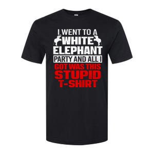 Funny I Went To A White Elephant Christmas Xmas Softstyle CVC T-Shirt