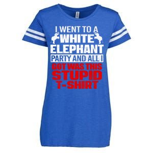 Funny I Went To A White Elephant Christmas Xmas Enza Ladies Jersey Football T-Shirt