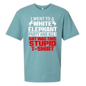 Funny I Went To A White Elephant Christmas Xmas Sueded Cloud Jersey T-Shirt