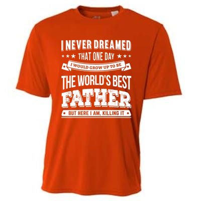 Father Idea Worlds Best Fathers Great Gift Cooling Performance Crew T-Shirt