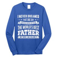 Father Idea Worlds Best Fathers Great Gift Long Sleeve Shirt