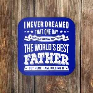 Father Idea Worlds Best Fathers Great Gift Coaster