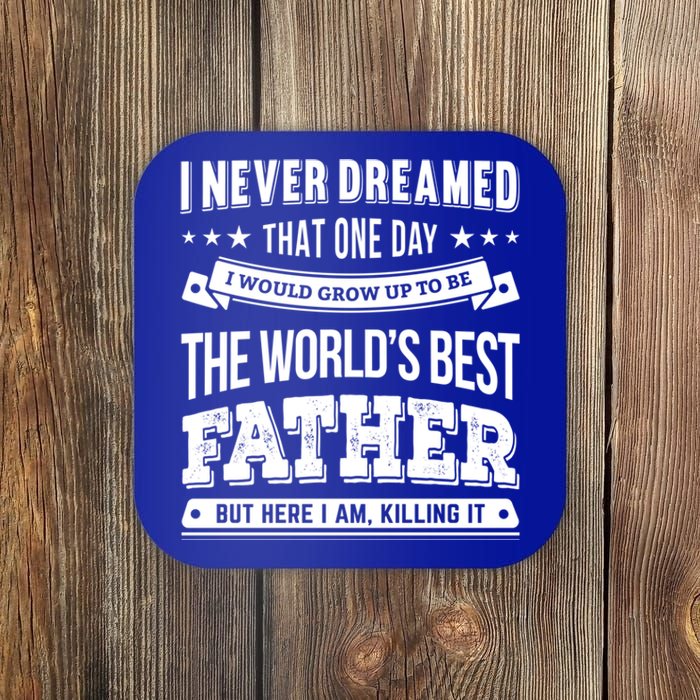 Father Idea Worlds Best Fathers Great Gift Coaster