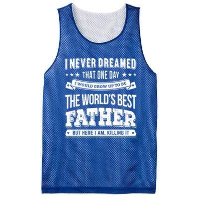 Father Idea Worlds Best Fathers Great Gift Mesh Reversible Basketball Jersey Tank