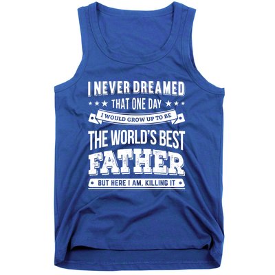 Father Idea Worlds Best Fathers Great Gift Tank Top