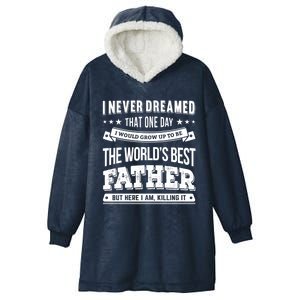 Father Idea Worlds Best Fathers Great Gift Hooded Wearable Blanket