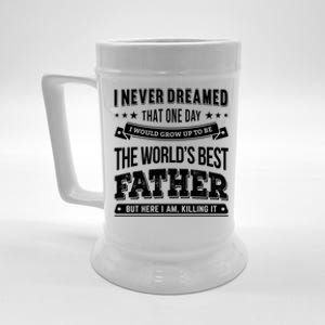 Father Idea Worlds Best Fathers Great Gift Beer Stein