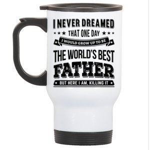 Father Idea Worlds Best Fathers Great Gift Stainless Steel Travel Mug