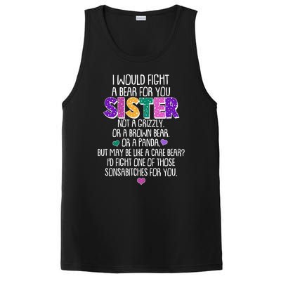 Funny I Would Fight A Bear For You Sister PosiCharge Competitor Tank