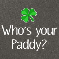 Funny Irish Whose Your Paddy St Patricks Gift Cotton Canvas Backpack