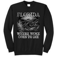 Florida Is Where Woke Goes To Die Crocodile Alligator Sweatshirt