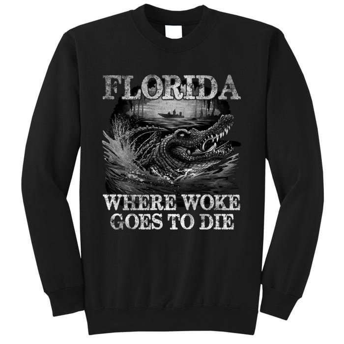 Florida Is Where Woke Goes To Die Crocodile Alligator Sweatshirt