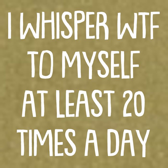 Funny I Whisper Wtf To Myself At Least 20 Times A Day Garment-Dyed Women's Muscle Tee