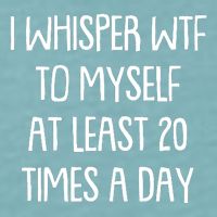 Funny I Whisper Wtf To Myself At Least 20 Times A Day Sueded Cloud Jersey T-Shirt