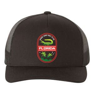 Florida Is Where Woke Goes To Die Crocodile Alligator Yupoong Adult 5-Panel Trucker Hat