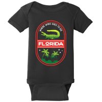 Florida Is Where Woke Goes To Die Crocodile Alligator Baby Bodysuit