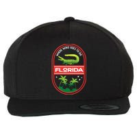 Florida Is Where Woke Goes To Die Crocodile Alligator Wool Snapback Cap