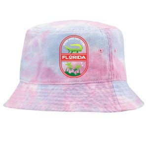 Florida Is Where Woke Goes To Die Crocodile Alligator Tie-Dyed Bucket Hat