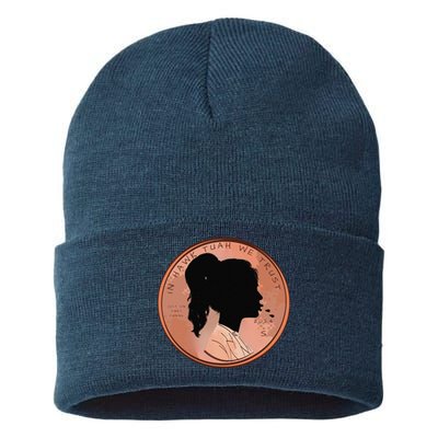 Funny In We Trust Spit On That Thang 2024 Penny Sustainable Knit Beanie