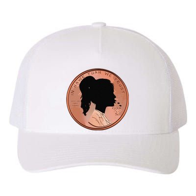 Funny In We Trust Spit On That Thang 2024 Penny Yupoong Adult 5-Panel Trucker Hat