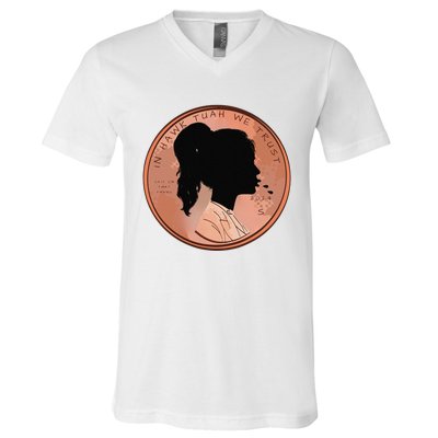 Funny In We Trust Spit On That Thang 2024 Penny V-Neck T-Shirt