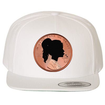 Funny In We Trust Spit On That Thang 2024 Penny Wool Snapback Cap