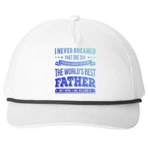 Father Idea Worlds Best Fathers Great Gift Snapback Five-Panel Rope Hat