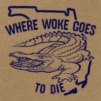 Florida Is Where Woke Goes To Die DeSantis Florida Funny Cotton Canvas Backpack