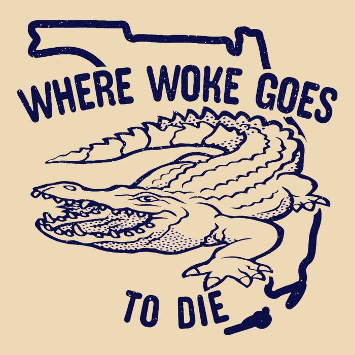Florida Is Where Woke Goes To Die DeSantis Florida Funny Zip Tote Bag