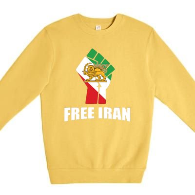 Free Iran Women Life Freedom Mahsa Amini Protest Premium Crewneck Sweatshirt