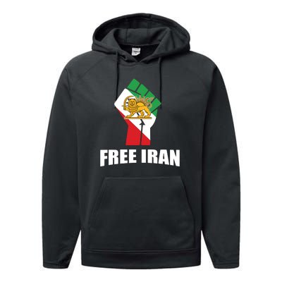 Free Iran Women Life Freedom Mahsa Amini Protest Performance Fleece Hoodie