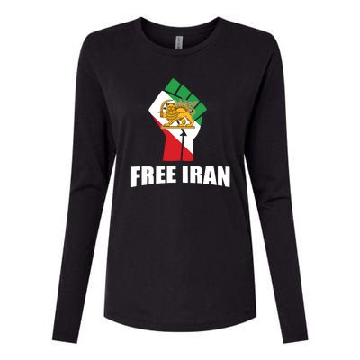 Free Iran Women Life Freedom Mahsa Amini Protest Womens Cotton Relaxed Long Sleeve T-Shirt