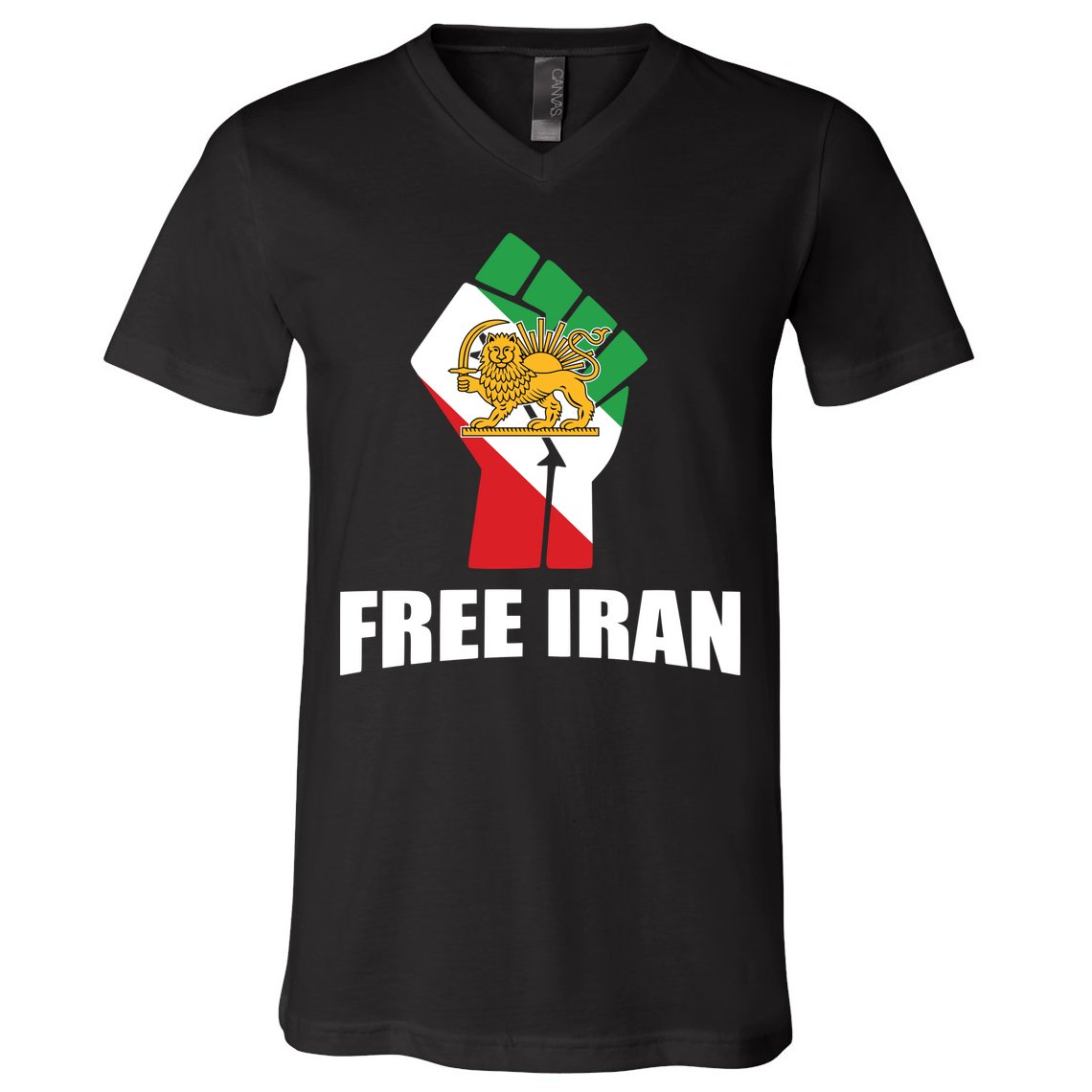 Free Iran Women Life Freedom Mahsa Amini Protest V-Neck T-Shirt