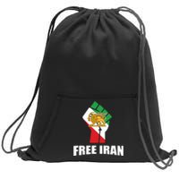 Free Iran Women Life Freedom Mahsa Amini Protest Sweatshirt Cinch Pack Bag