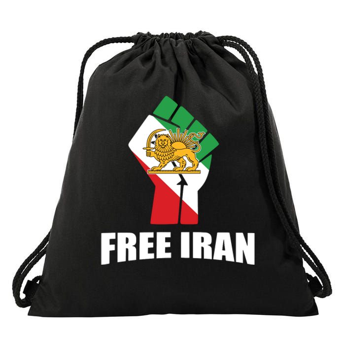 Free Iran Women Life Freedom Mahsa Amini Protest Drawstring Bag