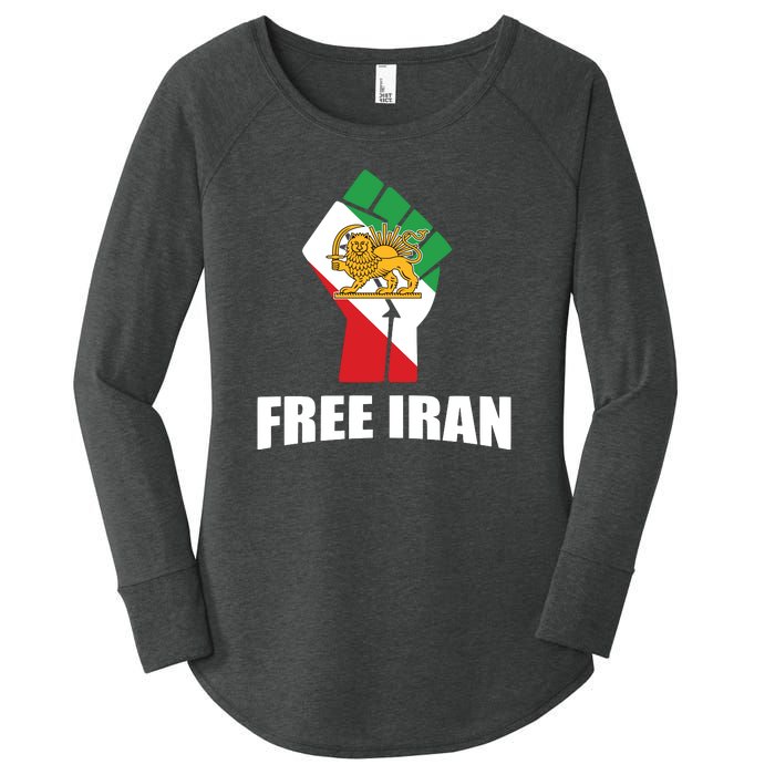 Free Iran Women Life Freedom Mahsa Amini Protest Women's Perfect Tri Tunic Long Sleeve Shirt